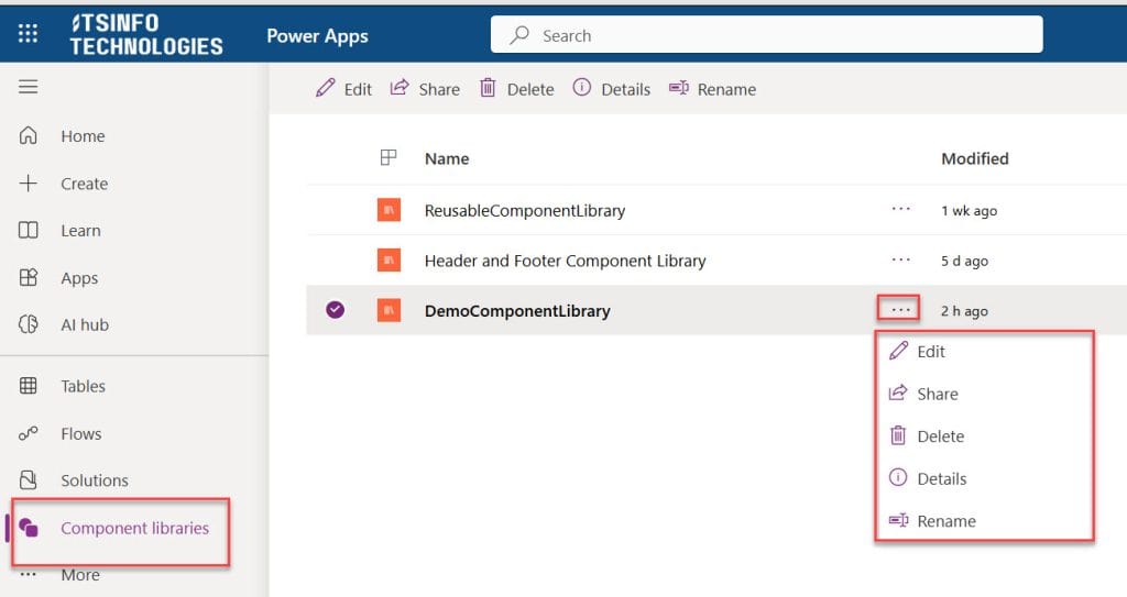 rename power apps component library rename power apps component library