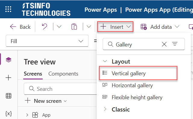 power apps gallery