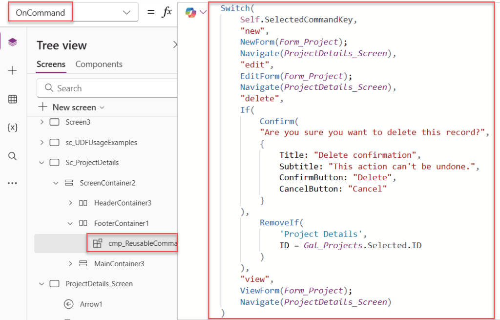 powerapps components examples