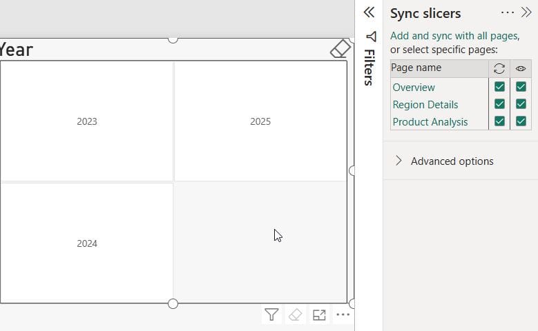 Power BI Slicer Synchronization Power BI Slicer Synchronization