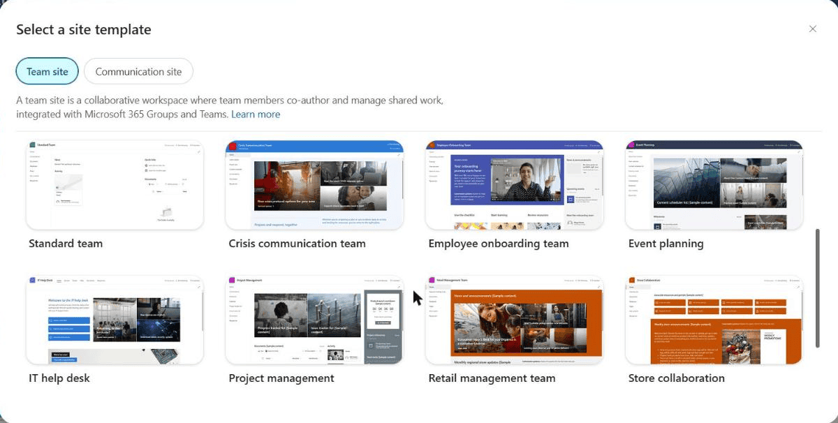Sharepoint Requirement Matrix Types of SharePoint Sites Explained (With Examples)